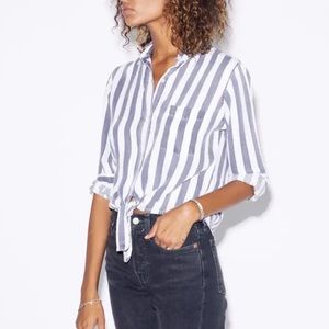 RAILS Val Stripe Tie Front Top